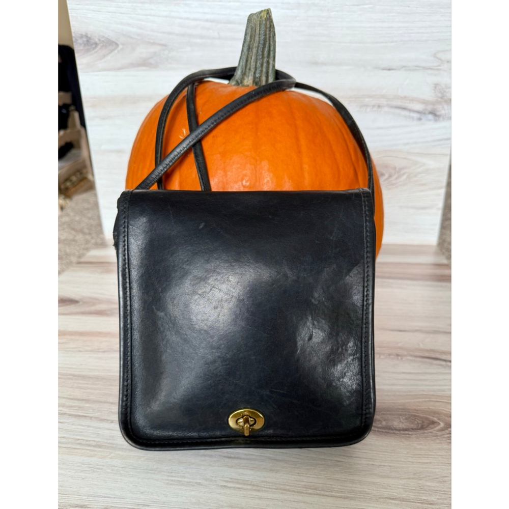 Coach Companion Flap‎ Bag with Brass Hardware